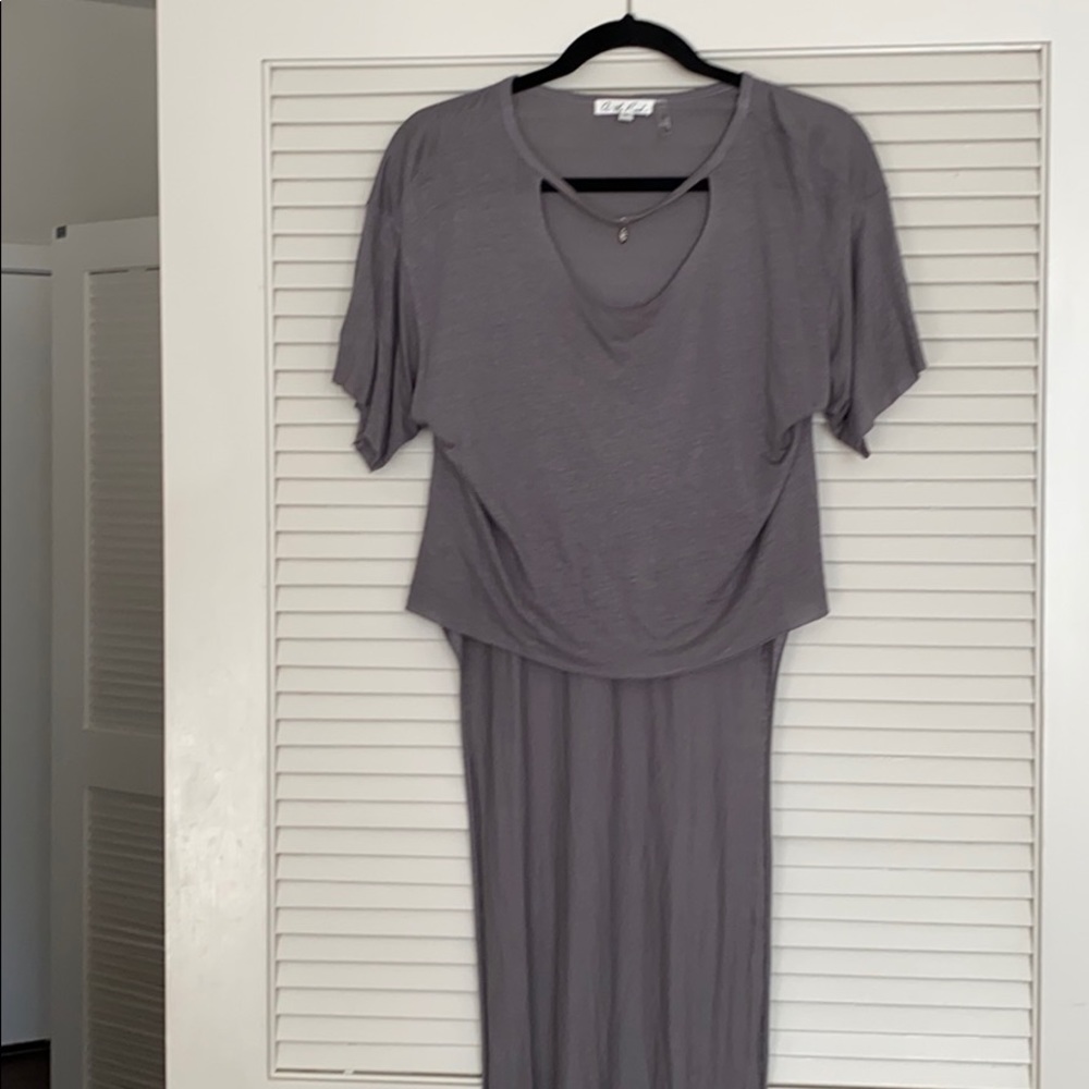 Gray crop high low top
